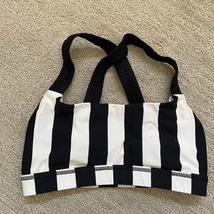 Rare black and white stripe lululemon bra